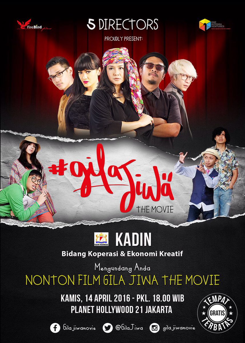 Nonton #gilajiwa gratis!! Bareng sutradara&amp;cast nya besok di XXI planet hollywood jam 18.00 wib. DONT'T MISS IT!
