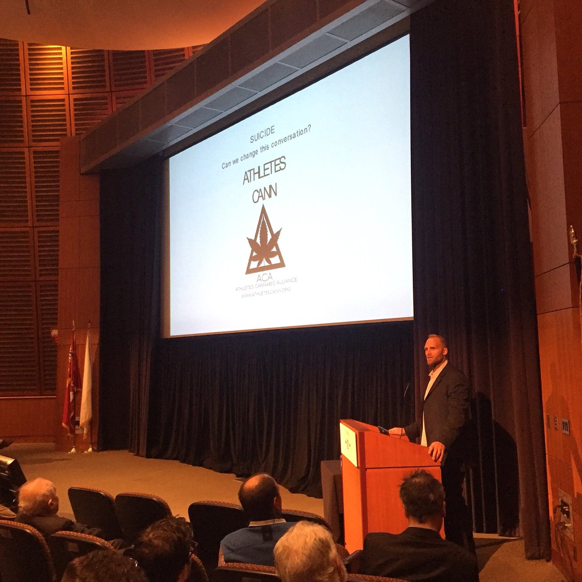 AthletesCann's tweet photo. #honored to #speak @CannMedEvents #boston #harvard @AthletesCann #changetheworld https://t.co/15dSOIk3Ba
