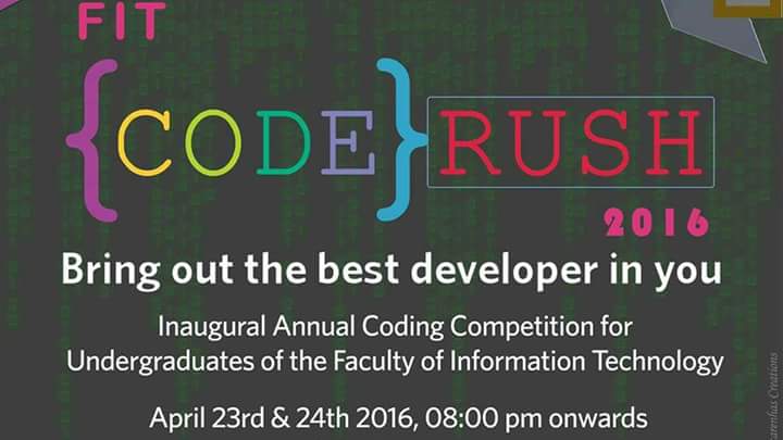 intecsfit's tweet photo. #FITcoderush#facultyofIT#INTECS#UOM https://t.co/zDMllWuEIB