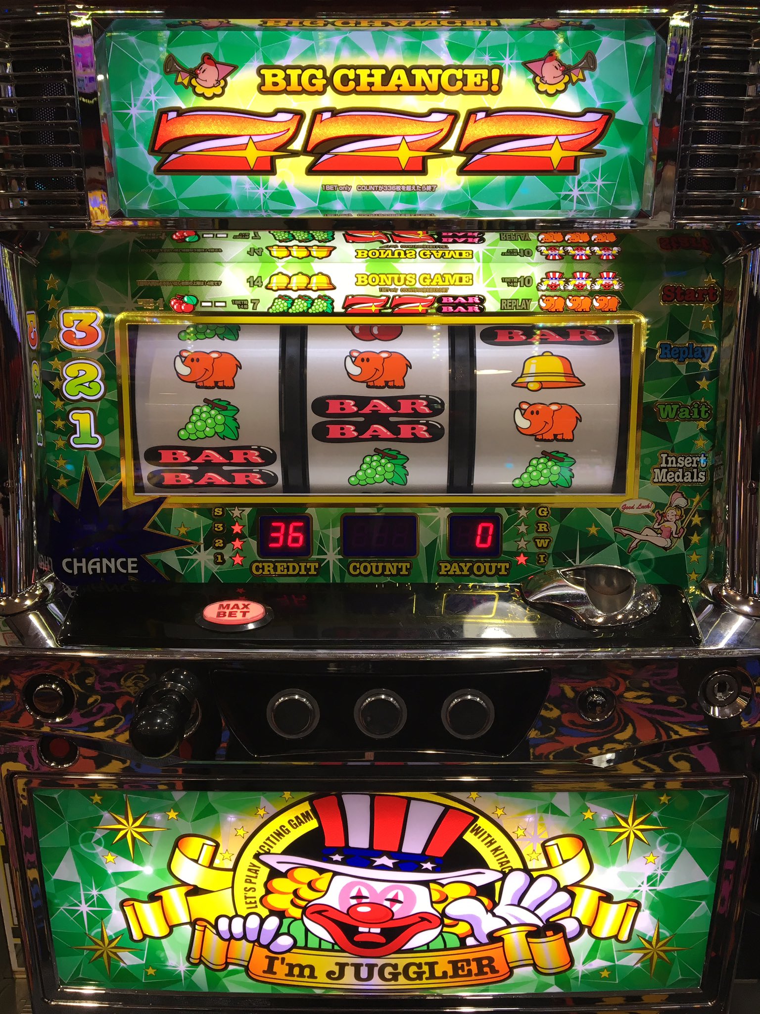 ジャグラークリスタルパネル実機 （クイーンハナハナ 青