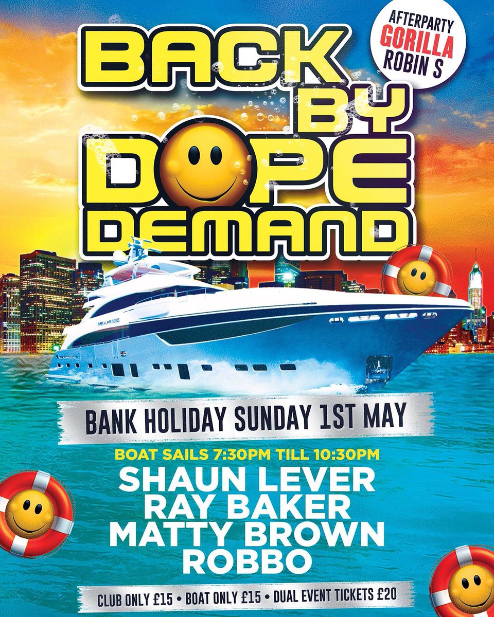 S2SFEST's tweet photo. @bbdduk boat party &amp; after party at @thisisgorilla w/ @TheReal_Robin_S @stu_allan @djmarkxtc @RickJonesDJ + more https://t.co/qnQD4rKmwq