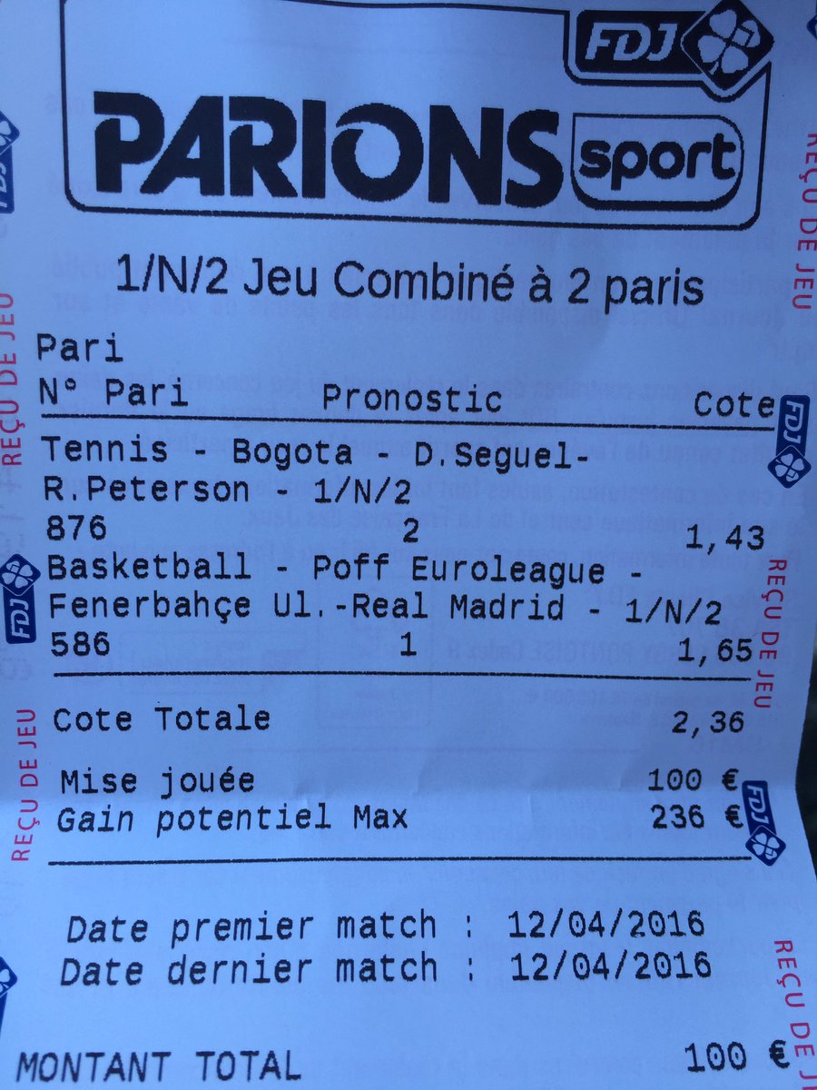 ARProno's tweet image. Voici mon ticket de hier soir, je n'ai pas pu vous postez le combi !!!