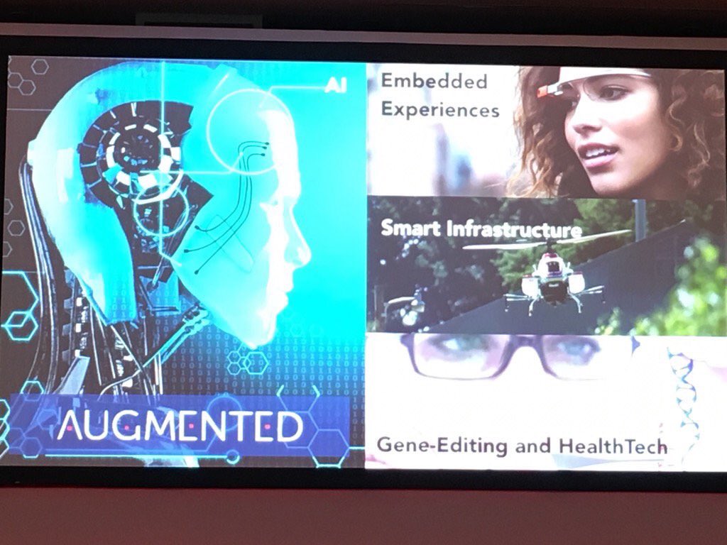 KarynCoutinho's tweet photo. Trends for the future @brettking : #AI #EmbeddedExperiences #SmartInfrastrucure #Healthtech #EfmaDS16 https://t.co/IefCTA1Eb9