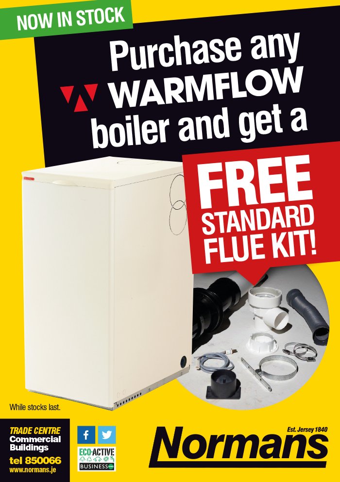Purchase any WARMFLOW boiler and get a FREE standard flue kit! While stocks last.