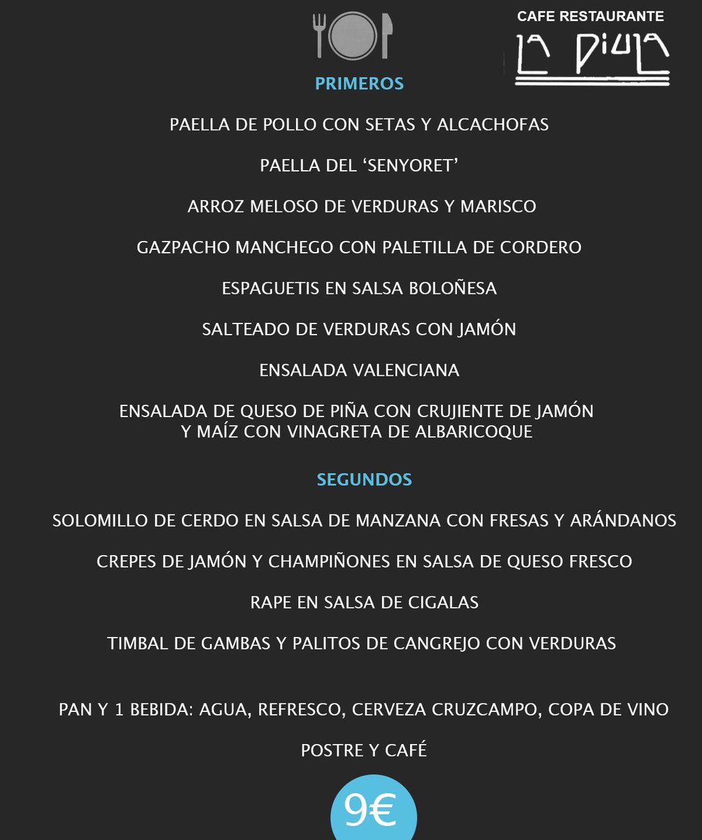 LaPiula45's tweet photo. #Menú #comida #LaPiula miércoles 13 de abril de 2016. https://t.co/cR3FZUFdKP