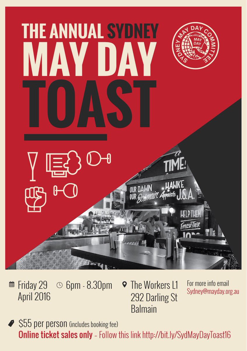 SydneyMayDay's tweet photo. Have you got your tickets ordered? Get in quick limited spots - https://t.co/IeWRr6Ra2I #auspol https://t.co/iXF7i7v9nX
