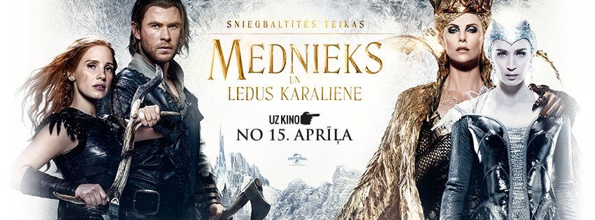 Episkā piedzīvojumu filma "Mednieks un ledus karaliene" uz ekrāniem no 15.aprīļa! Biļešu iepriekšpārdošana!