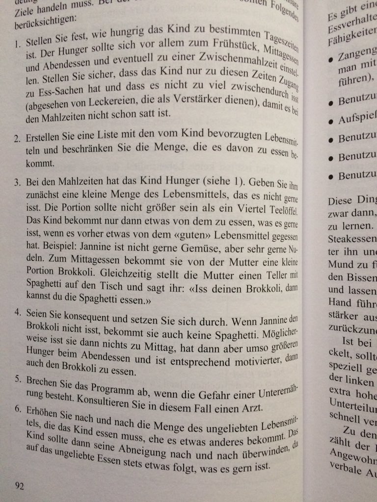 'Nein, bei ABA wird doch kein Essen entzogen!' Doch! Aus einem ABA-Buch #NoABA #FragtWarum