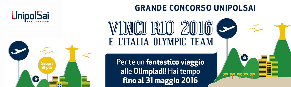 CastelluzzoAss's tweet photo. Vola a #Rio con UnipolSai! Passa in agenzia e scegli tua #polizza! https://t.co/gbWyQFvlMo https://t.co/LjEB6Un51v