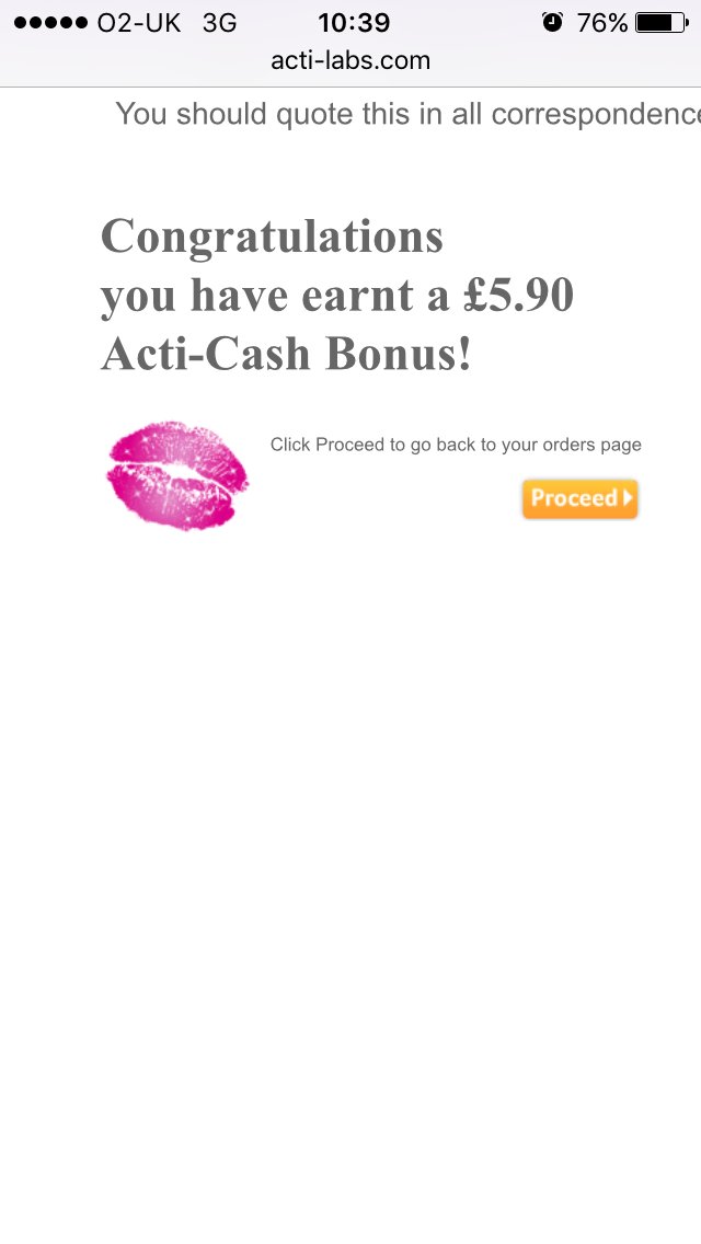ActiBelles's tweet photo. Love a cheeky little #acticash bonus just for placing a bulk order for my customers 😍 #lovemyjob #bossbabe https://t.co/tWytK4MP0H