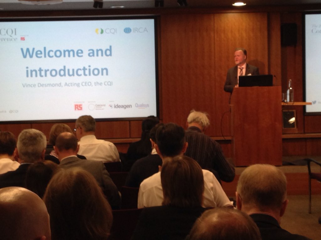 "The quality professional reaches parts of the organisation that others can't" <a href="/vincentdesmond/">vincent desmond</a>