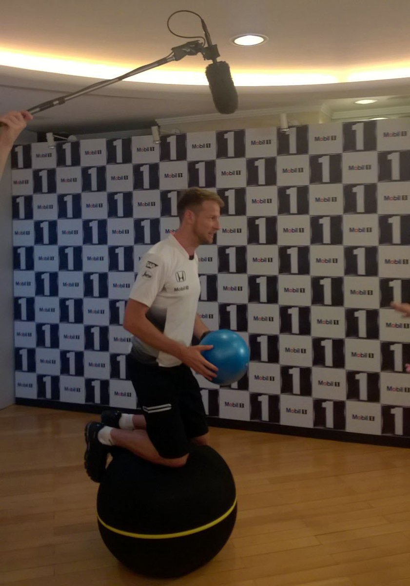 Perez_Hz's tweet photo. McLaren:Wednesday workout for JB in Shanghai, courtesy of Mobil1 & Technogym. #PerformanceBeyondExpectations https://t.co/oMS5JS5azw