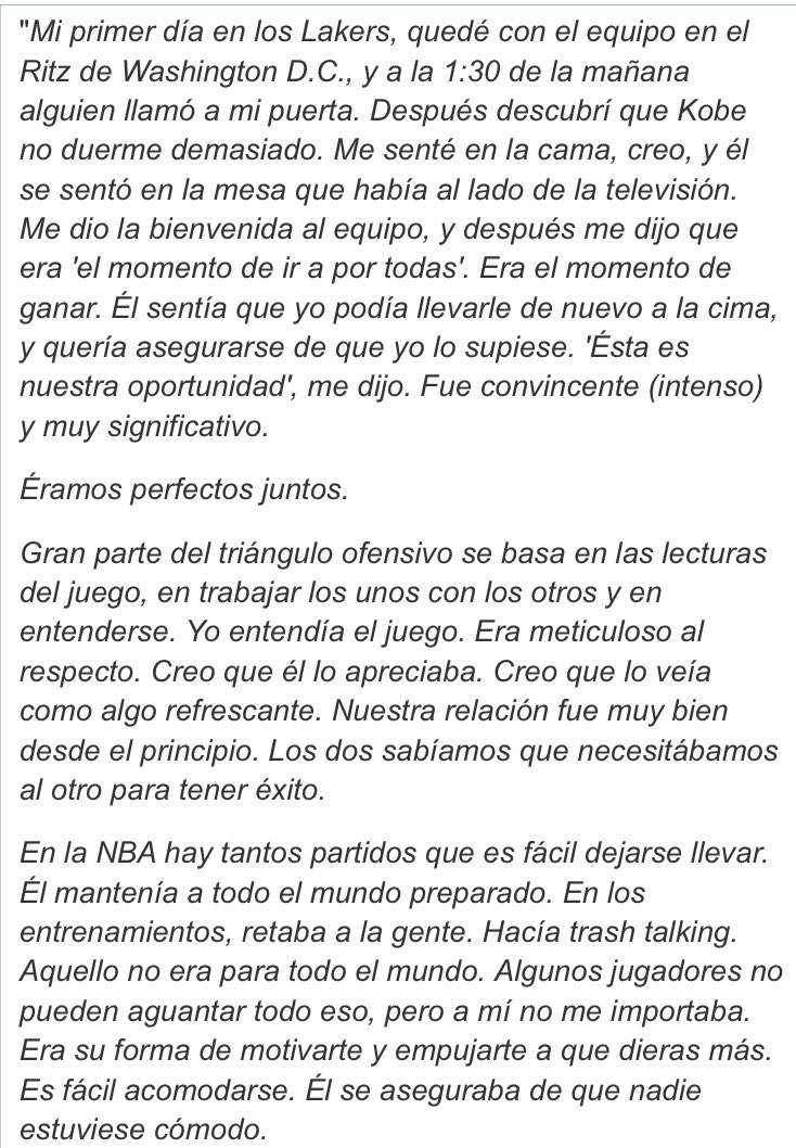 BasketDivine's tweet photo. Carta d Pau a Kobe:"Si juegas con él, ves todos los días la prueba viva d por q los más grandes son los más grandes" https://t.co/S0eJDlb0oq