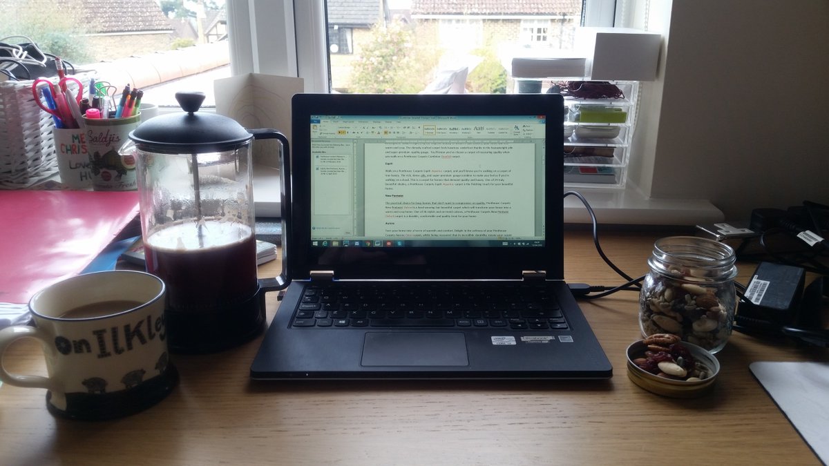 lauralsands's tweet photo. First day back at my desk after #easter hols. Love my kids, but also love my job #freelancingrocks, #dontwastemummy https://t.co/Q61aTsm8R4