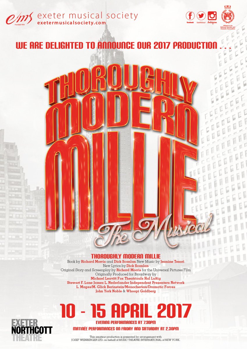 ExeterMusical's tweet image. Things don’t stand still at EMS Towers. membership@exetermusicalsociety.com to join us for next year’s production!