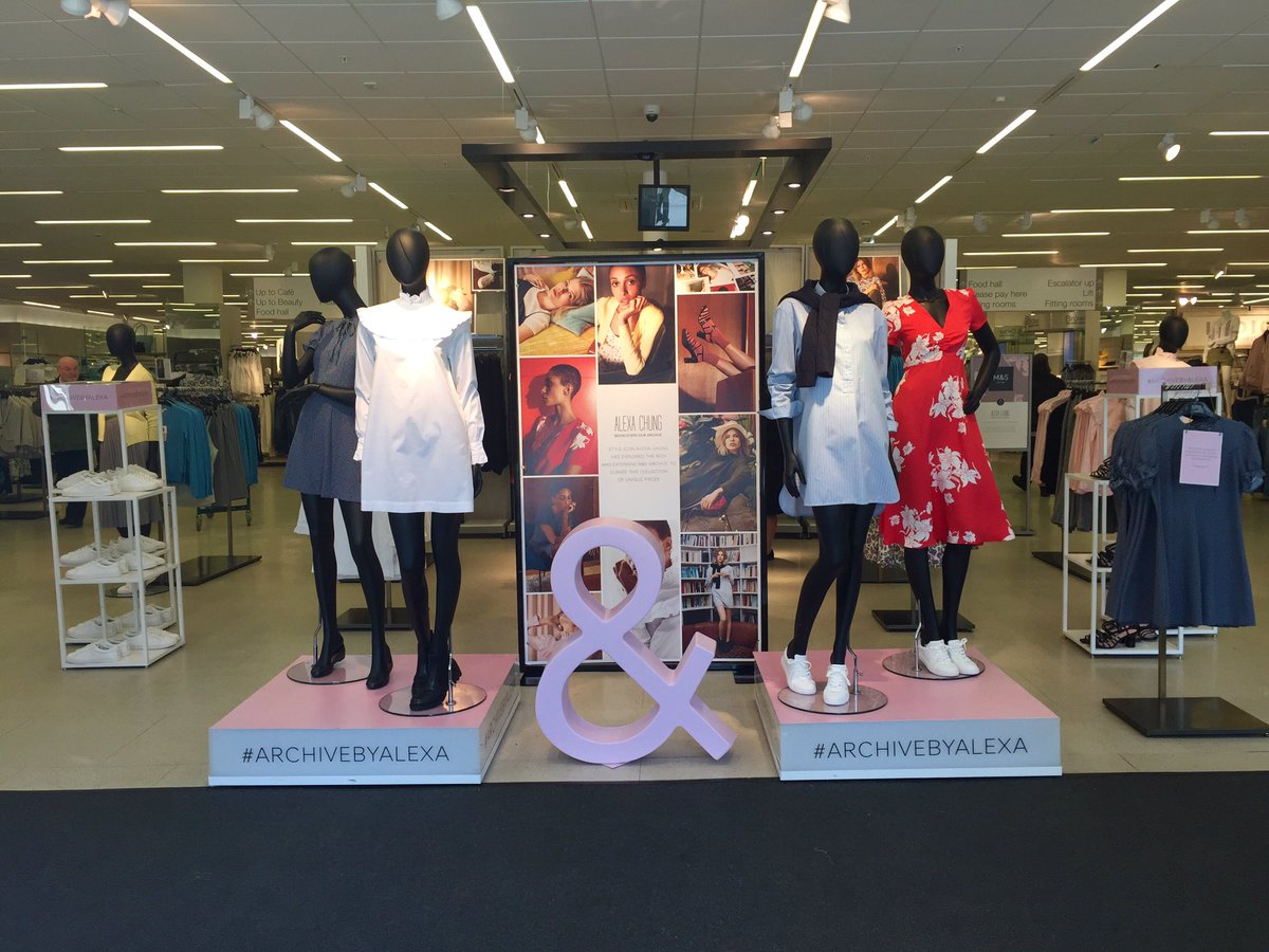 SarieWain's tweet photo. #ARCHIVEBYALEXA brand new collaboration @marksandspencer Liverpool https://t.co/hrWyCpzSzi