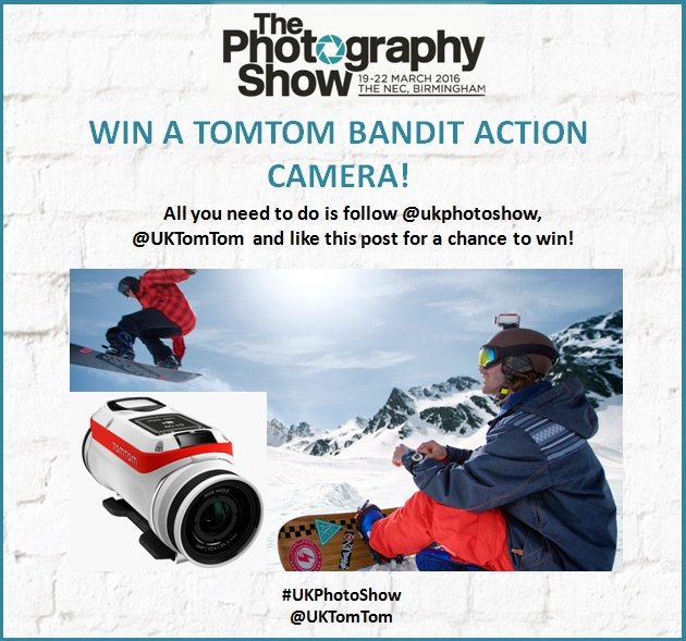 ukphotoshow's tweet photo. We'll be announcing the winner of our @UKTomTom Bandit Action Camera comp this evening. Last chance to enter! #wioaw https://t.co/Kz3UmZ9qG9