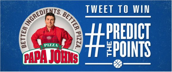 dallasmavs's tweet photo. Tweet us ur guess for Mav’s total score 2nite using #predictthepoints 4 chance to win FREE @papajohnsdfw pizza! https://t.co/01r0TwegaN