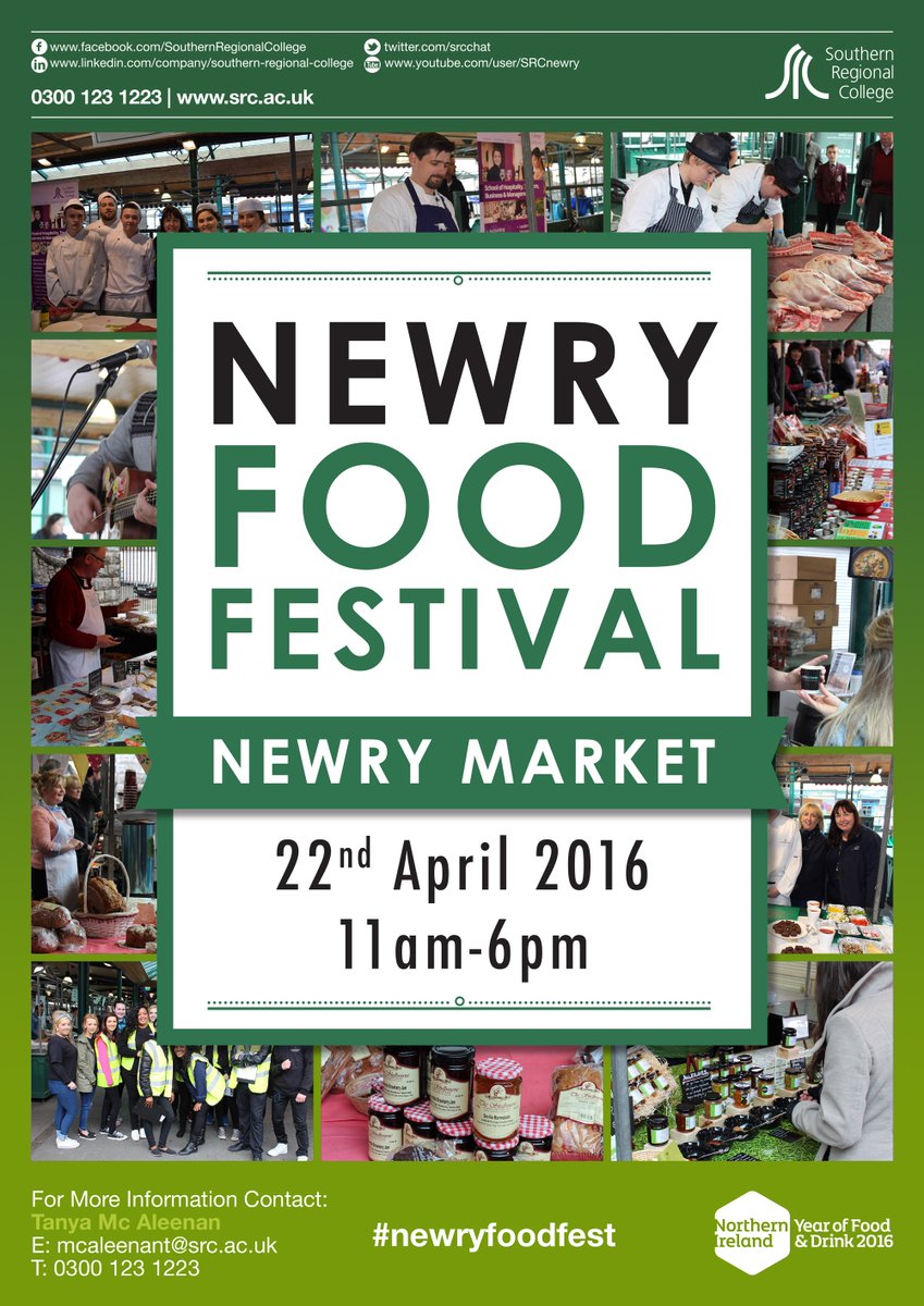 Newry_BID's tweet photo. Newry Food Festival is just around the corner! Fri, 22nd Apr hosted by @srcchat - very, very excited! #NewryFoodFest https://t.co/BaWmACStgN