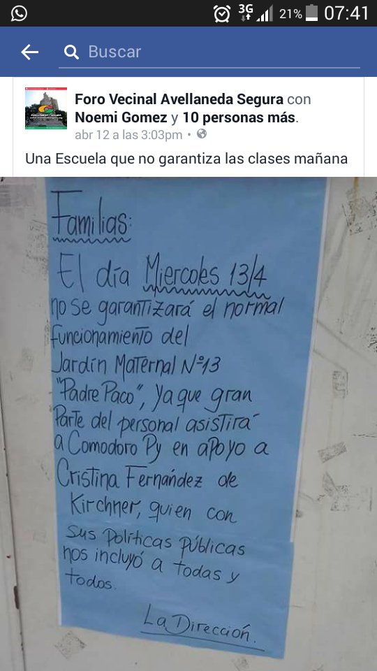 AEROJULY's tweet image. @Sietecase en Avellaneda suspendeenden sala maternal. 
Buen día rey! Saliendo a trabajar en la escuela. Soy maestra.