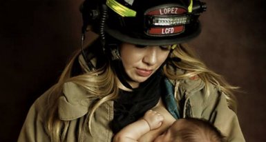 Breastfeeding photo sparks 'controversy' with fire department huff.to/1qon2BX