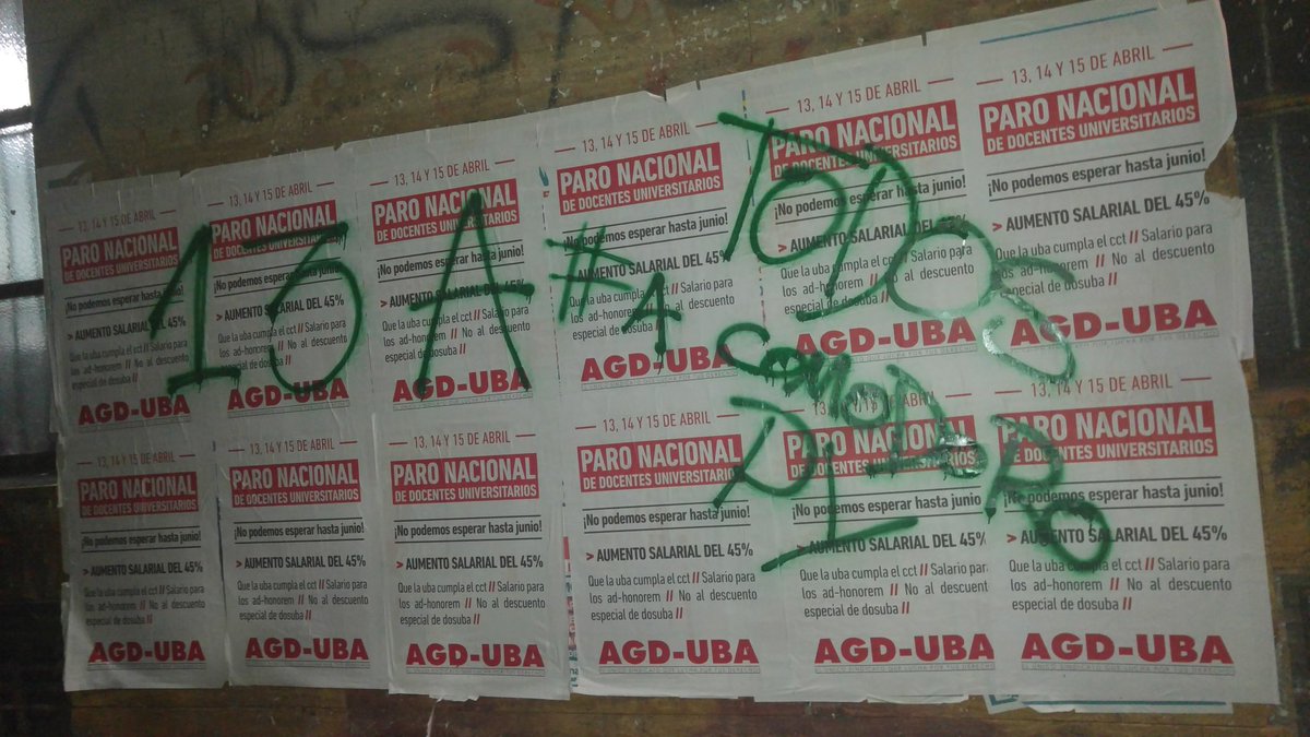 CCC_Arg's tweet image. #YoDeclaro que ver esto anoche en la FACULTAD me dio mucha tristeza