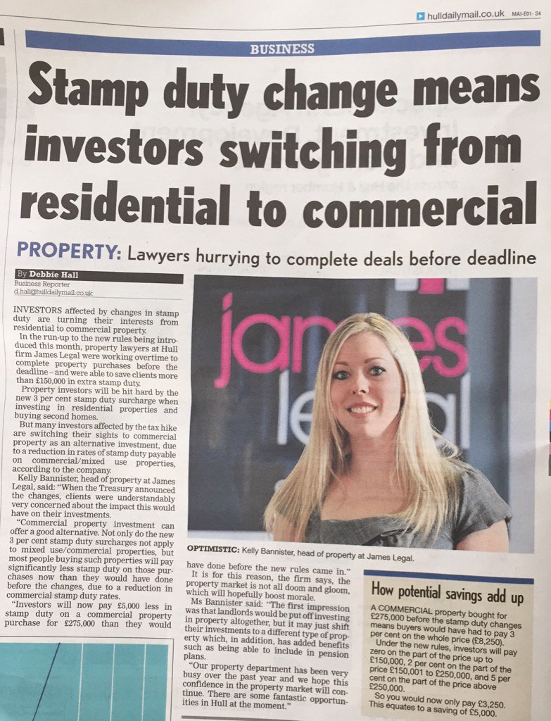 JamesLegalLaw's tweet image. Stamp duty changes explained in today&apos;s @hulldailymail