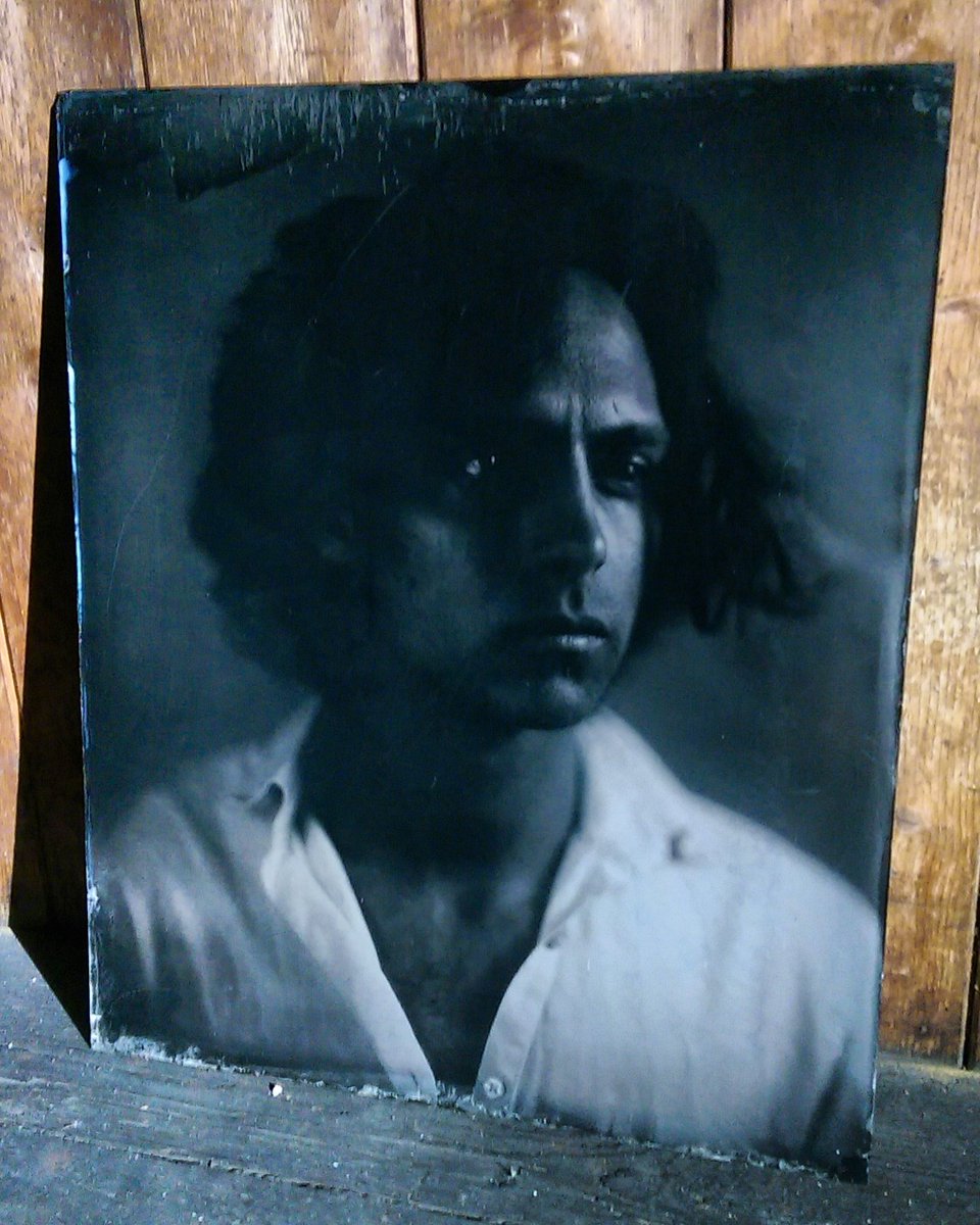 TimPearse_Photo's tweet photo. A 20"x24" wet collodion ambrotype portrait, shot using my hand built ULF camera. https://t.co/5uPWc2pitA