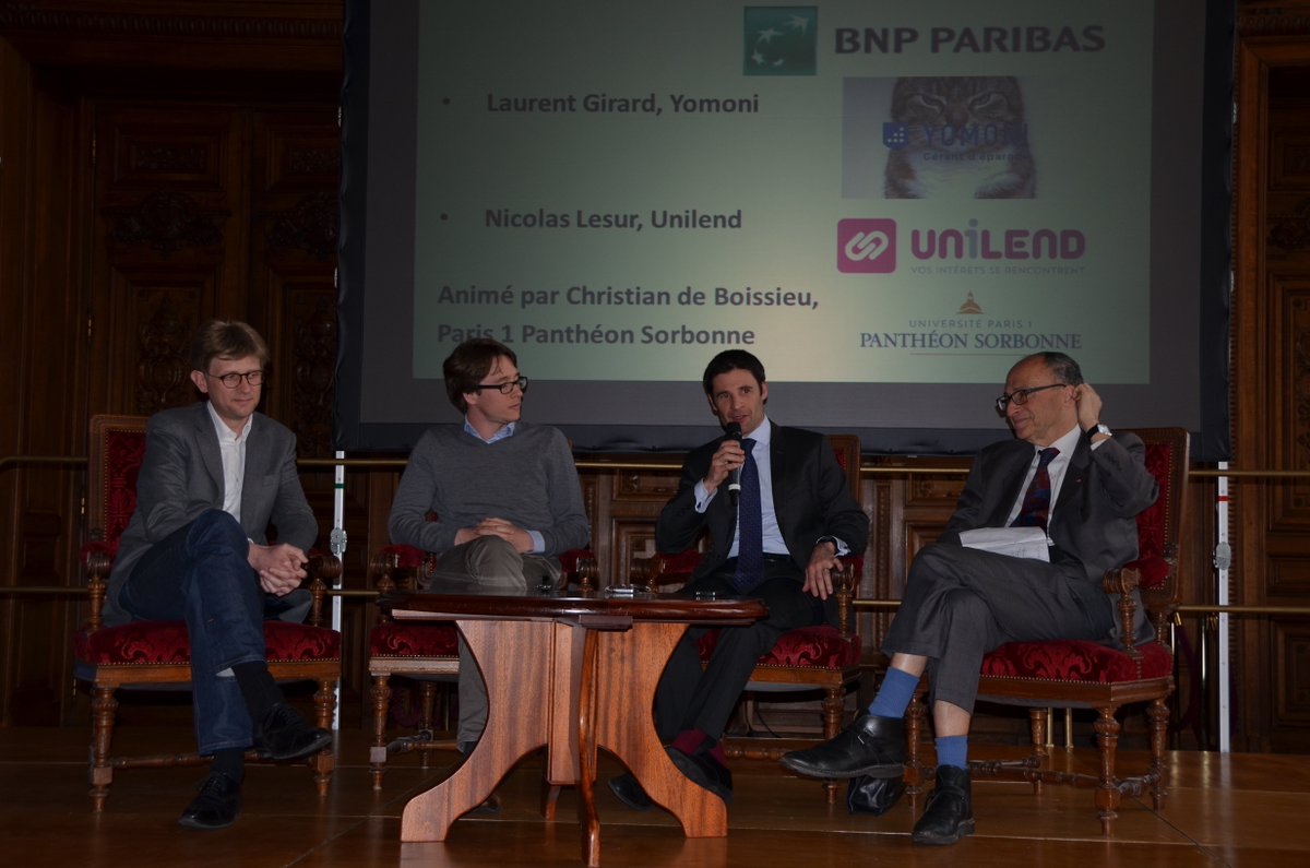 SorbonneParis1's tweet image. Table ronde "Les FinTechs : révolution ou évolution" avec M. Garnier, L. Girard, N. Lesur, animée par Ch de Boissieu