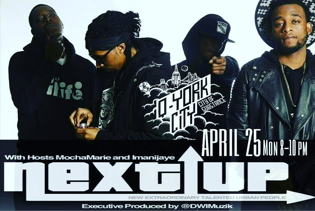 QYCMG's tweet photo. Tune in April 25th #QYORKCITY will be on #NEXTUPRADIO @FreakyKah_QYC @134poet @WilliamRevenue #QYORKCITYTAKEOVER 🗽 https://t.co/lQhk2WRVu6