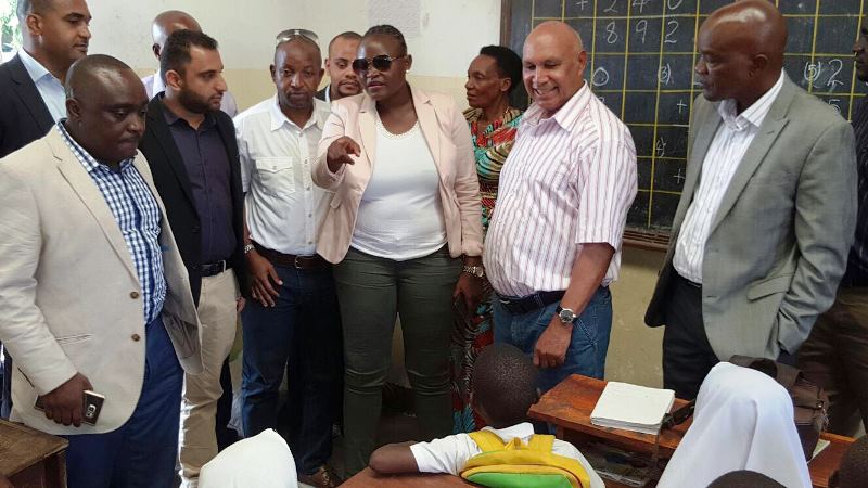 TATOA Board with the former Dar-Es-Salaam Regional Commissioner inspecting schools to support in Dar-Es-Salaam.