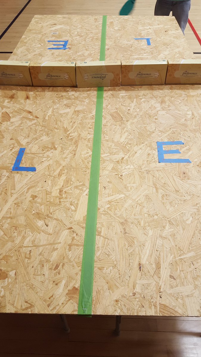 <a href="/shcsd/">South Hamilton CSD</a> Ping Pong Unit: plywood, floor tape, balloons, soft teeball, pickle ball paddles &amp; kleenex boxes #SHElemPE