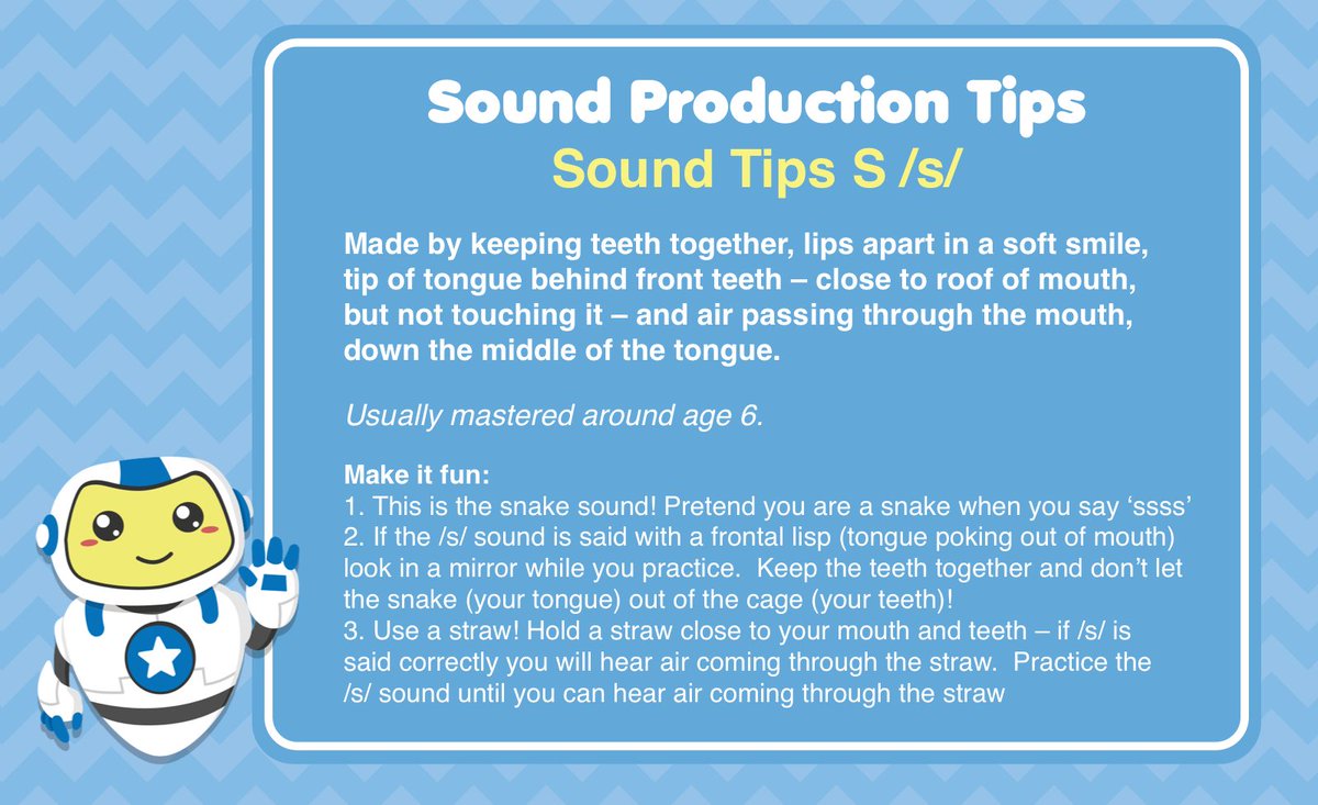 SpeechEssential's tweet photo. S Sound Tip. Watch our video sound tips at https://t.co/sNiR0LYEUT #WednesdayWisdom #slp https://t.co/Szy71WTWFJ