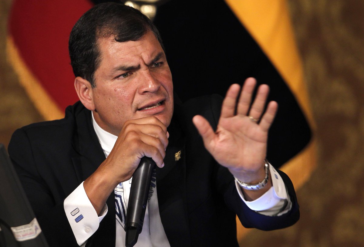 Presidente Rafael Correa denuncia campaña mediática en EE.UU contra los gobiernos de Venezuela y Brasil