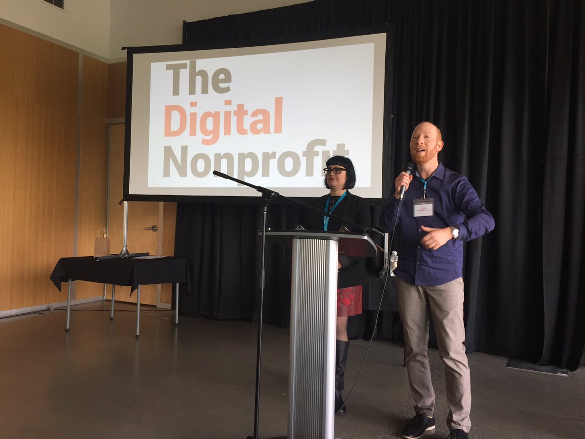 mackaffinity's tweet photo. Eli and Michelle kicking off the #digitalnonprofit to a full house https://t.co/DNan3H9X0y