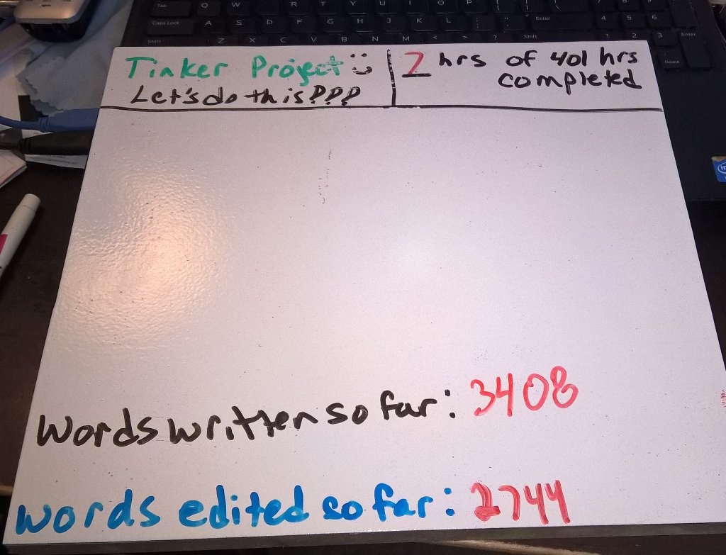 TheIdentityGuru's tweet photo. Making progress. #tinkerproject thanks #14dwc. When I return from @UWwriters accomplishment. @escapeadulthood @NCFDD https://t.co/kwdGIScQEv