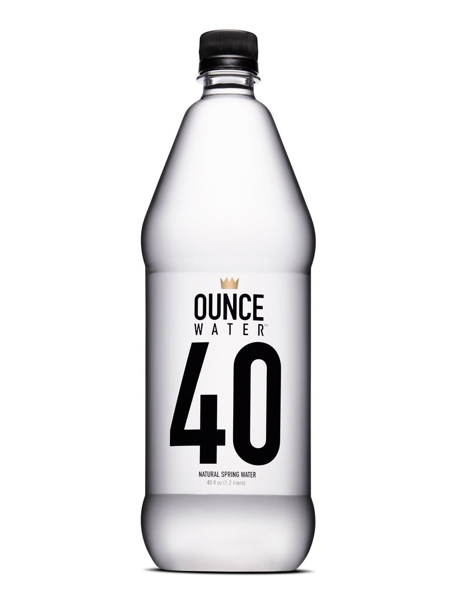 Meet the 40. Drink just two of these OUNCE WATER™ 40 bottles & reach your daily goal of water. #OunceWater