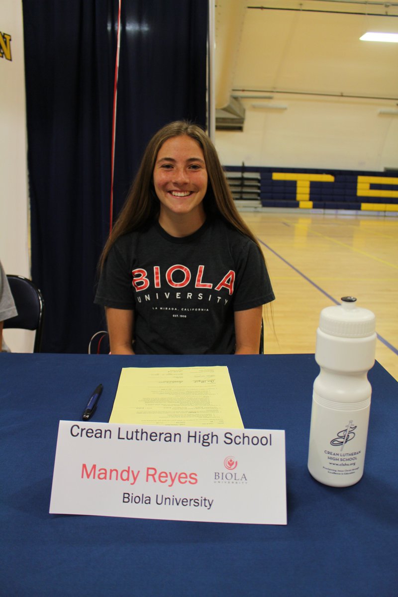 Crean Lutheran (@creanlutheranhs) on Twitter photo Mandy Reyes signed her #NLI to run Cross Country & Track at <a href="/BiolaAthletics/">Biola Athletics</a> Ecc. 4:12 #ocvupdates <a href="/CLTrackandField/">CL Track and Field</a> Mandy Reyes signed her #NLI to run Cross Country & Track at <a href="/BiolaAthletics/">Biola Athletics</a> Ecc. 4:12 #ocvupdates <a href="/CLTrackandField/">CL Track and Field</a>