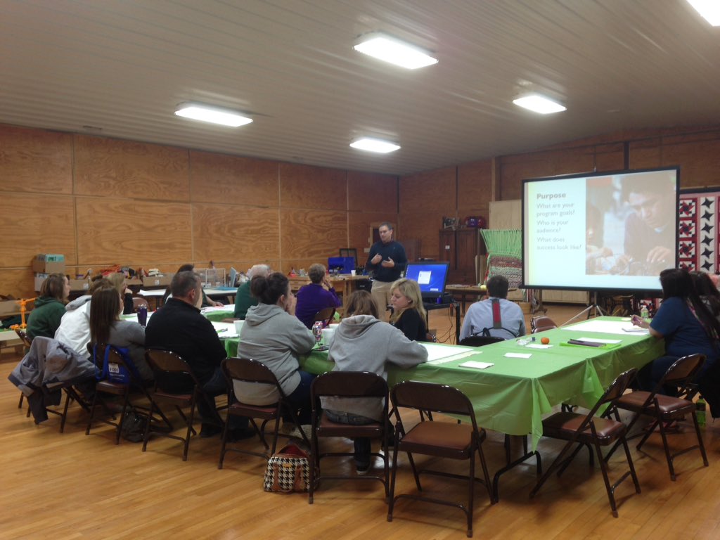 grabman's tweet photo. Here at @HeritageFarmWV with our amazing West Virginia makerspace friends discussing importance and intention https://t.co/1oSv4BQ0l8