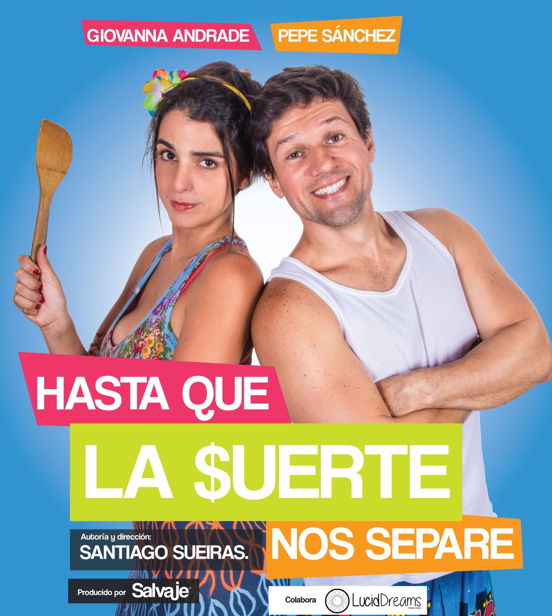 daemon_ae's tweet photo. HASTA QUE LA SUERTE NOS SEPARE Cuando el dinero entra por la puerta, el amor sale por la ventana.HOY #Microteatrogye https://t.co/5gmRA5m8oh