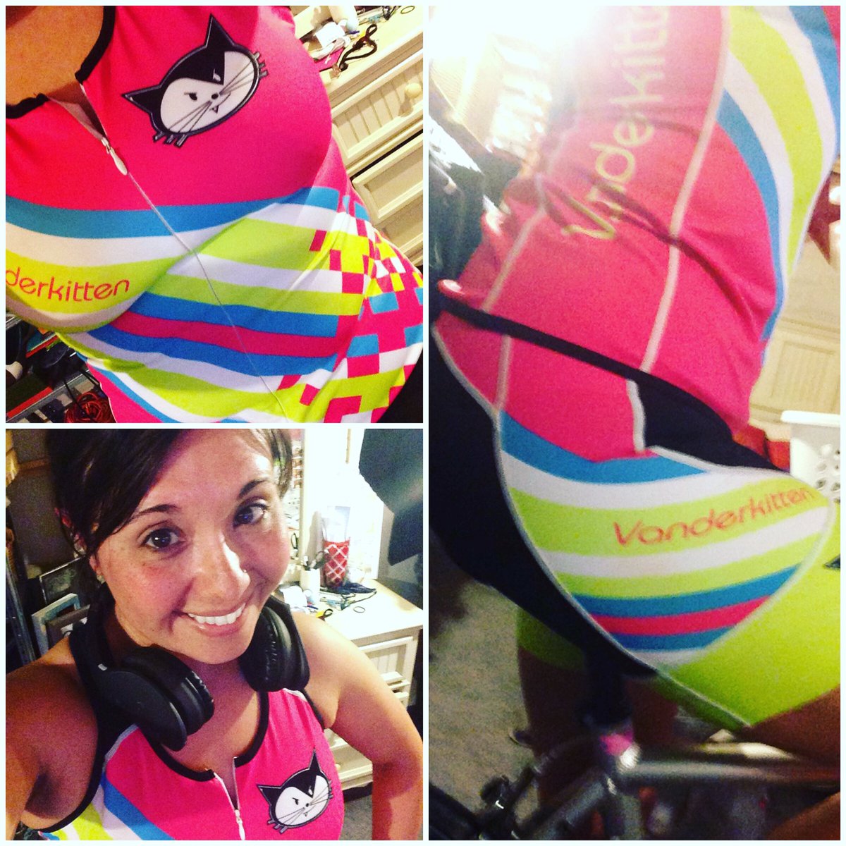 digitalrose's tweet photo. #30daysofbiking day 13 doing it @vanderkitten style on the trainer at 7am because that's how bad @$$ bike babes roll https://t.co/EaOv5R8lf5