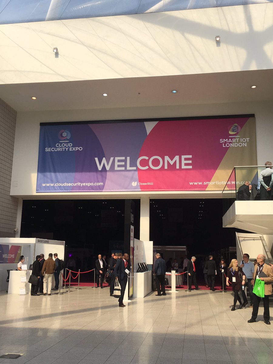 Here at the @CloudExpoEurope today at Excel, London. Very interesting conferences.