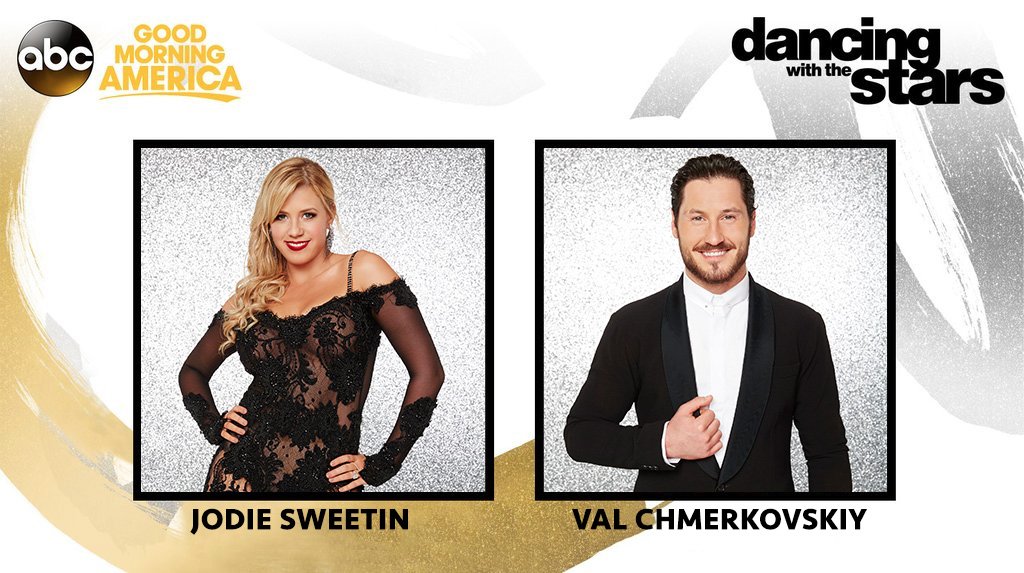 GMA's tweet photo. #DWTS Switch-Up Couple: @JodieSweetin and @iamValC! https://t.co/cAlW8hKIBm