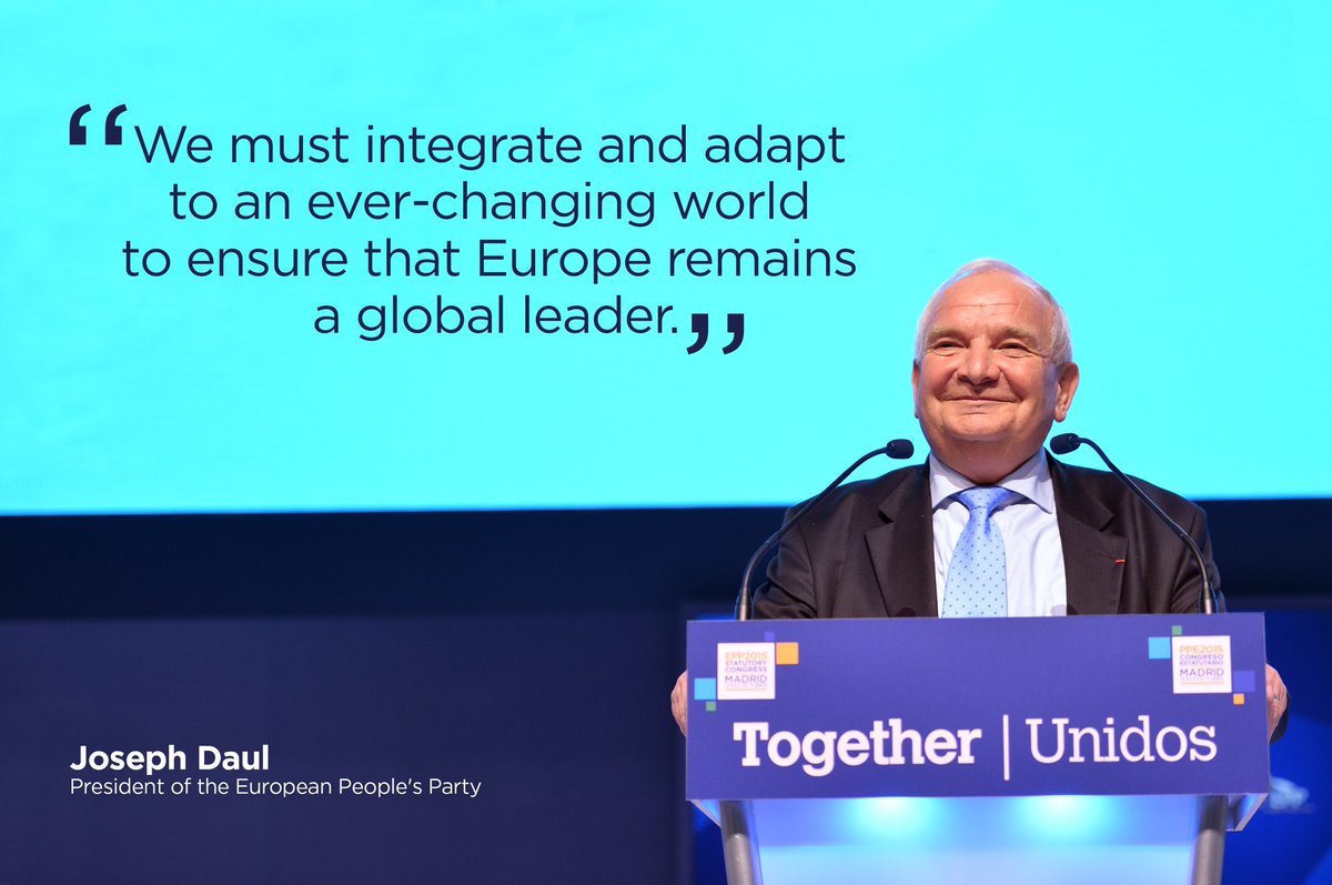 EPP's tweet photo. 📰 Will we lead or be led? EPP Pres @JosephDaul presents 3 steps to unleash #EU’s potential https://t.co/e0TbSuyHdi https://t.co/jZH885Yh0b