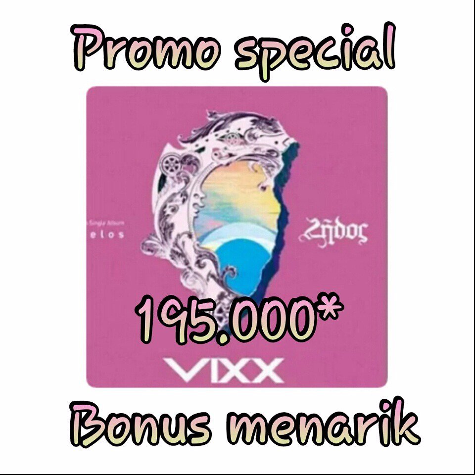 JatmikaKfandom's tweet photo. VIXX Single Zelos +BONUS 💰195.000 3,  detail pm. Lgsng order, #albumvixx #albumvixxmurah #vixxalbum #albumvixxzelos https://t.co/BeUU9MQzmt
