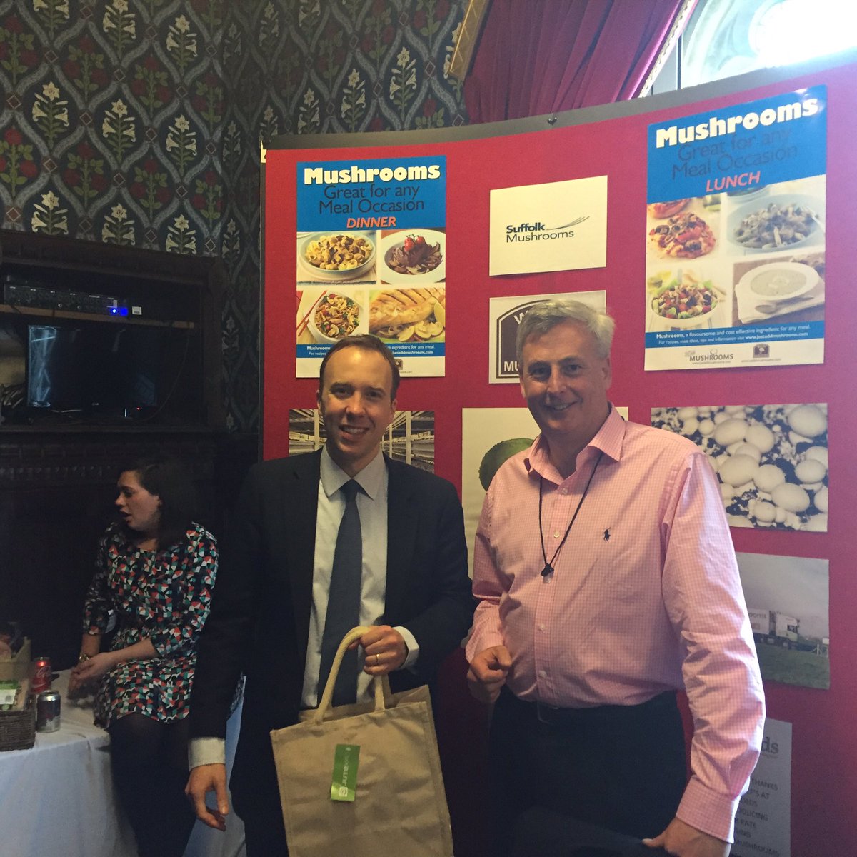 ShowoffSuffolk's tweet photo. . @MattHancockMP savouring the mushroom delights of Suffolk #WestSuffolkFoodFair https://t.co/W3950WCDe8