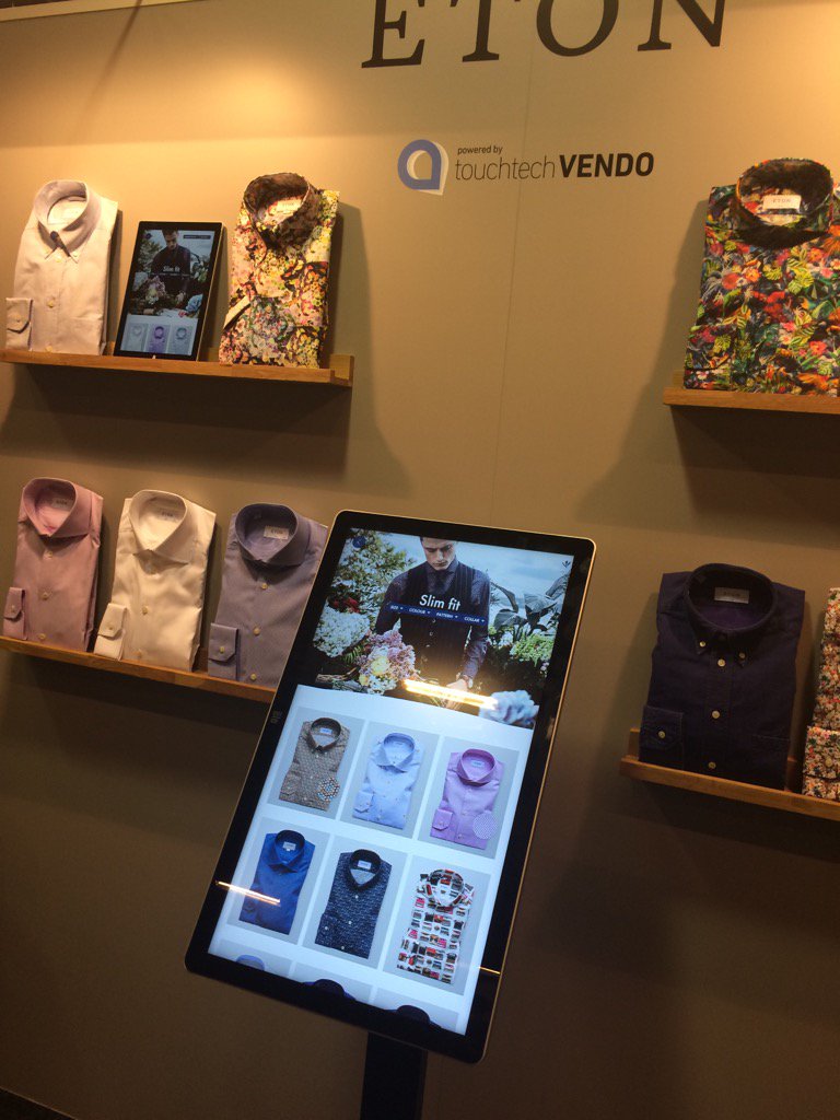 scalajeff's tweet image. Cool new @Touchtech endless aisle touch screen APIs @Shop_Nordic auto syncs with web store! Nice! #digitalsignage