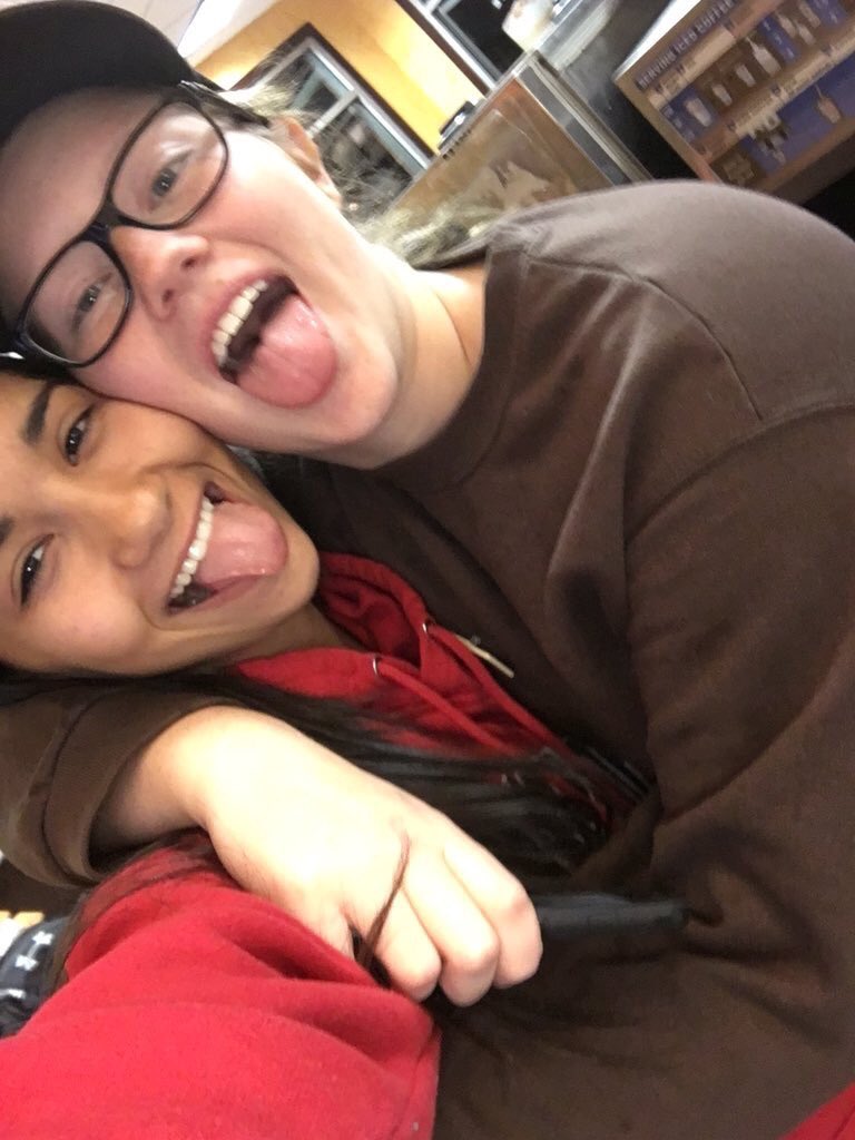 aabbyy43's tweet photo. happy birthday gailsies ily so much thx for being my first friend at dunks even tho u hated me at first🙃 @zoewicks https://t.co/MCp59ZRAHo