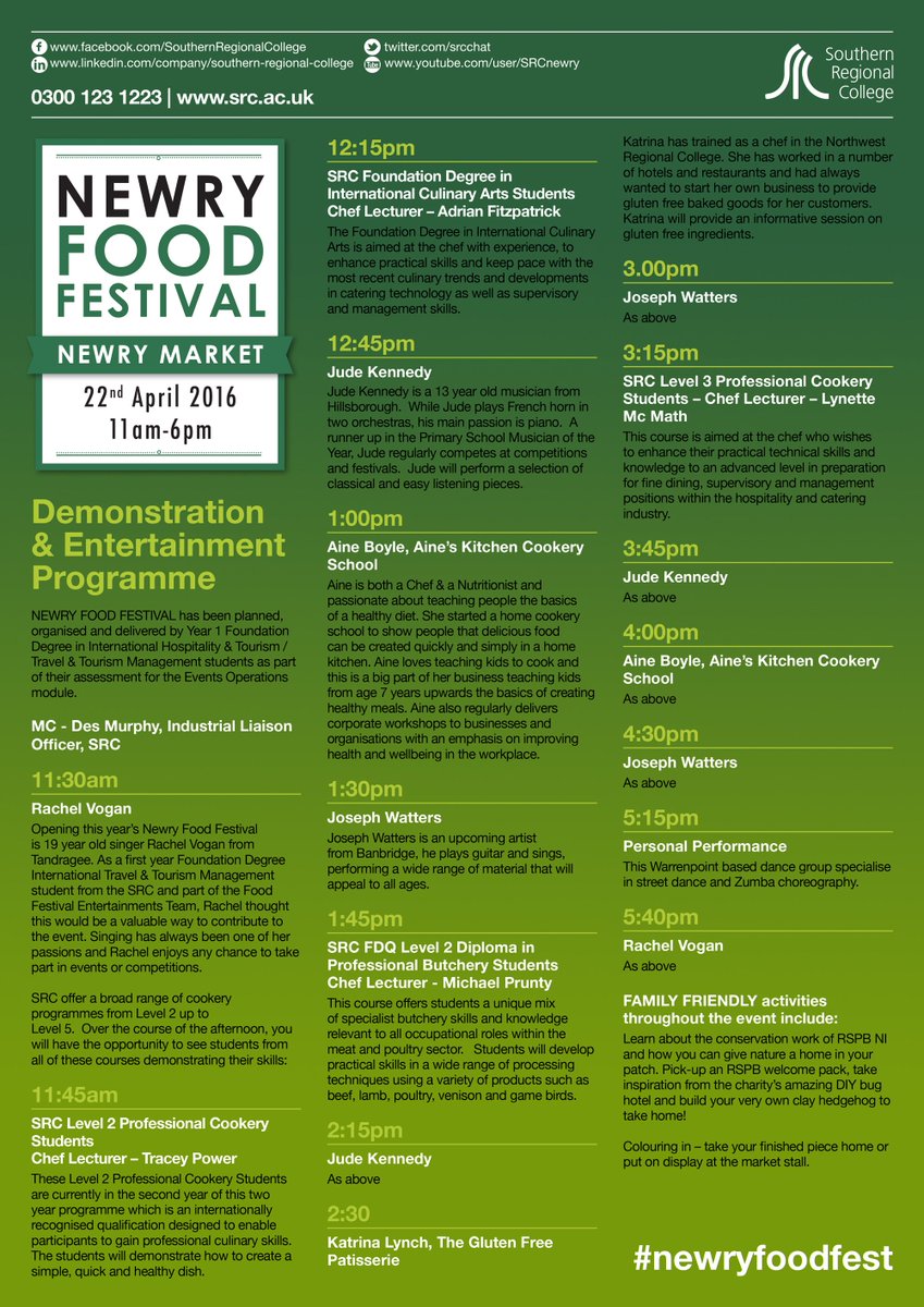 nmdcouncil's tweet photo. Make sure to visit the Newry Food Festival on 22 April at Newry Variety Market from 11am #newryfoodfest #EnjoyNI16 https://t.co/9Y4TDVDAZz