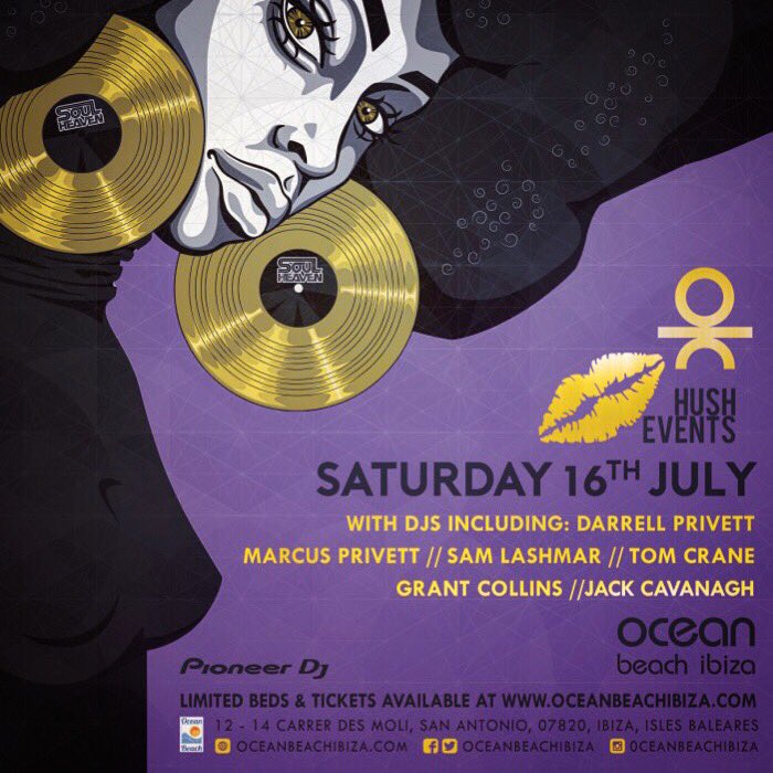HushEventsUk's tweet photo. We return to Ocean Beach this Summer.. Saturday 16th July! Contact us for Bed bookings! 😎☀️ #Ibiza2016 https://t.co/8OT8QRpXs2